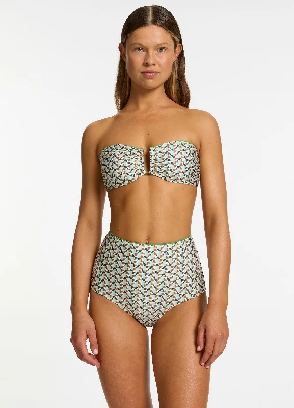 Acacia U Trim Bandeau Bikini Top - Multi