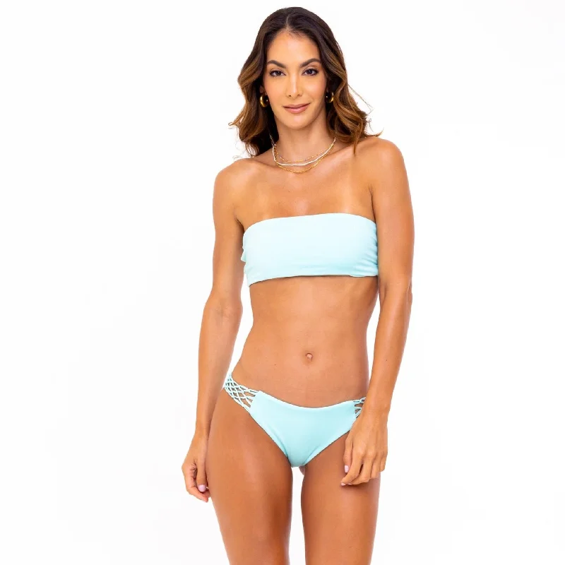 Hannah Aqua Bandeau Bikini Top