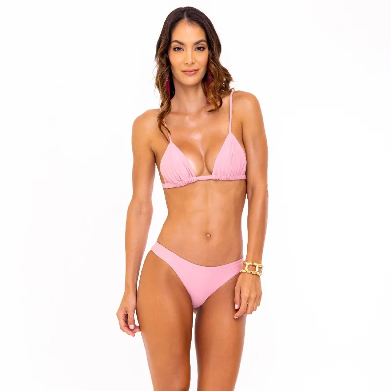 Holly Pink Triangle Bikini Top