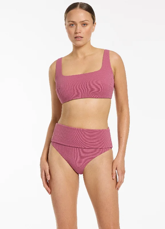 Isla Rib E-F Tank Bikini Top - Mauve