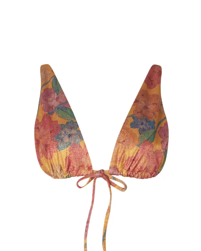 Selma Orange Dore Triangle Bikini Top