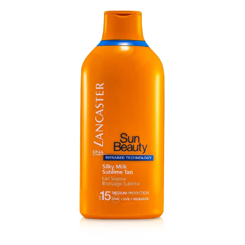 lightweight tinted sunscreen-Lancaster Sun Beauty Silky Milk Sublime Tan SPF15  400ml/13.5oz