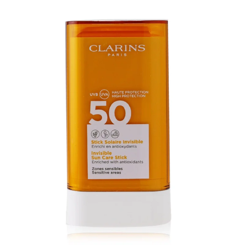 plant-based sunscreen-Clarins Invisible Sun Care Stick SPF50 - For Sensitive Areas  17g/0.6oz