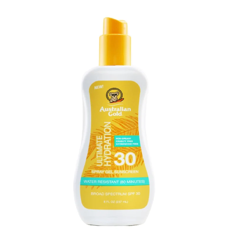 hypoallergenic sunscreen-Australian Gold Spray Gel Sunscreen SPF 30 (Ultimate Hydration)  237ml/8oz