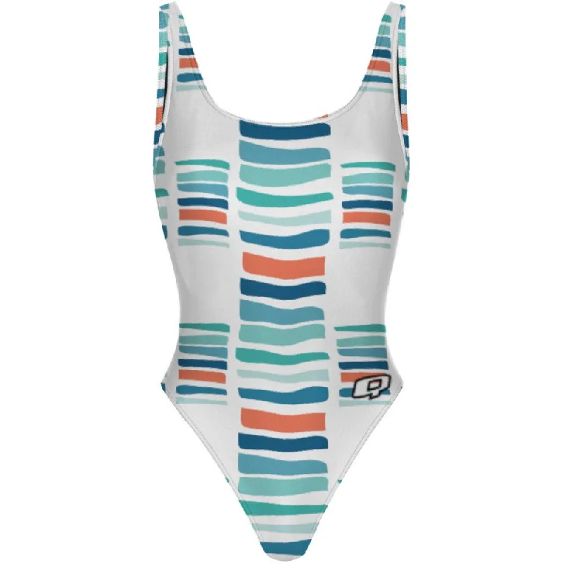 Blocks - High Hip One Piece Swimsuit