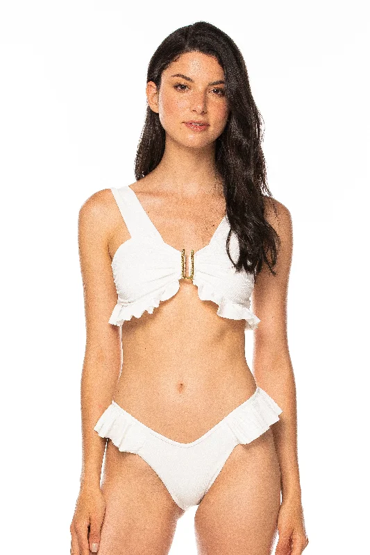 minimalist white bikini-Brisa Latin Bikini Ivory