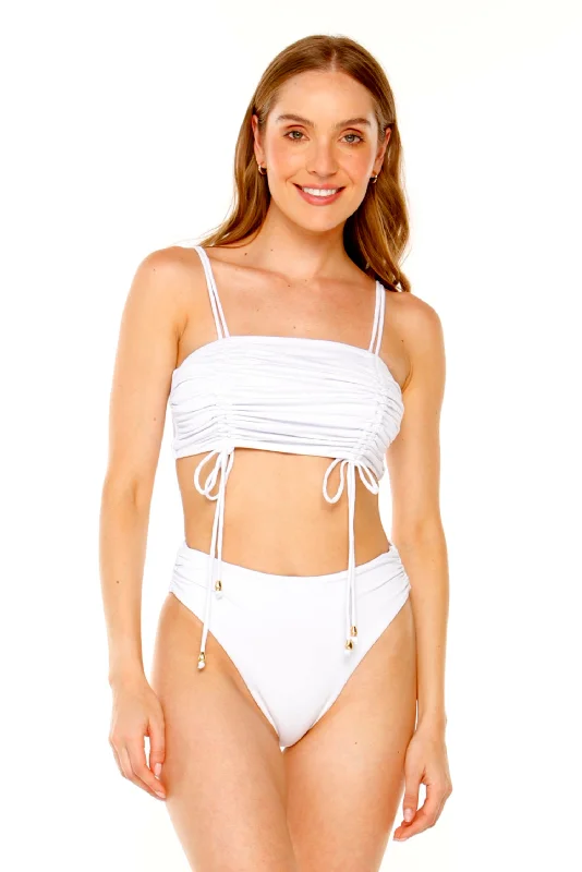 retro striped bikini-CERES WHITE BIKINI