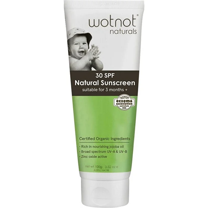 grease-free sunscreen-Wotnot Naturals Natural Sunscreen SPF 30 100g