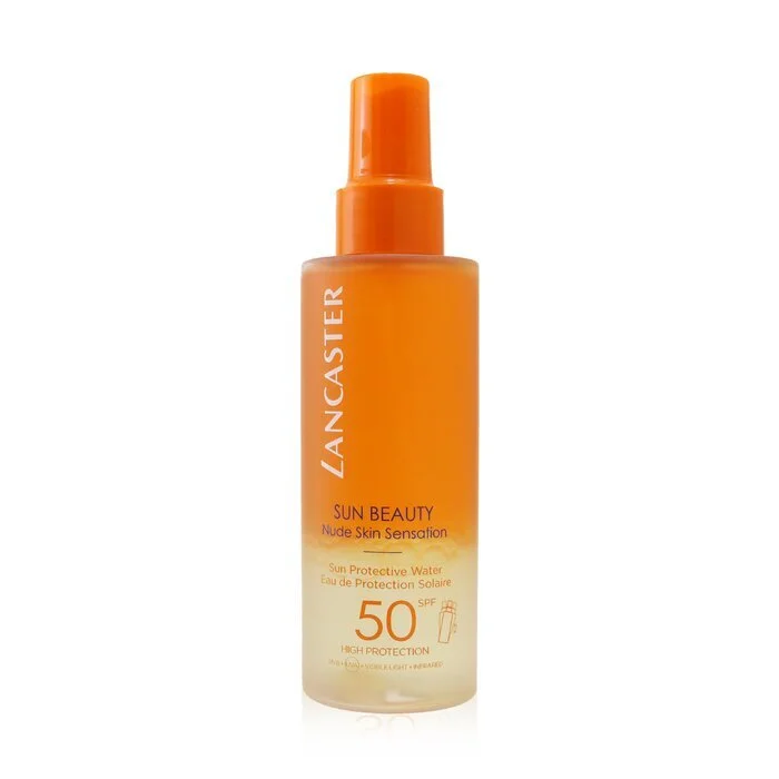 natural ingredient sunscreen-Lancaster Sun Beauty Nude Skin Sensation Sun Protective Water SPF50 150ml/5oz