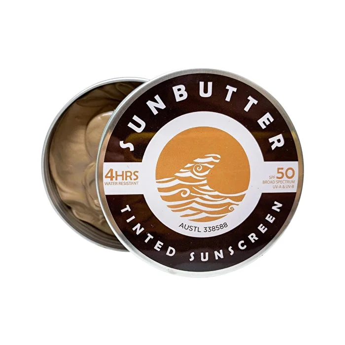 eco-friendly sunscreen-SunButter Skincare Tinted Sunscreen SPF 50 Tin 100g