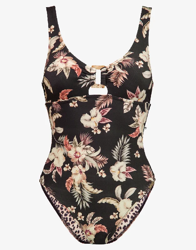 Deep Jungle Swimsuit - Dark Tropics