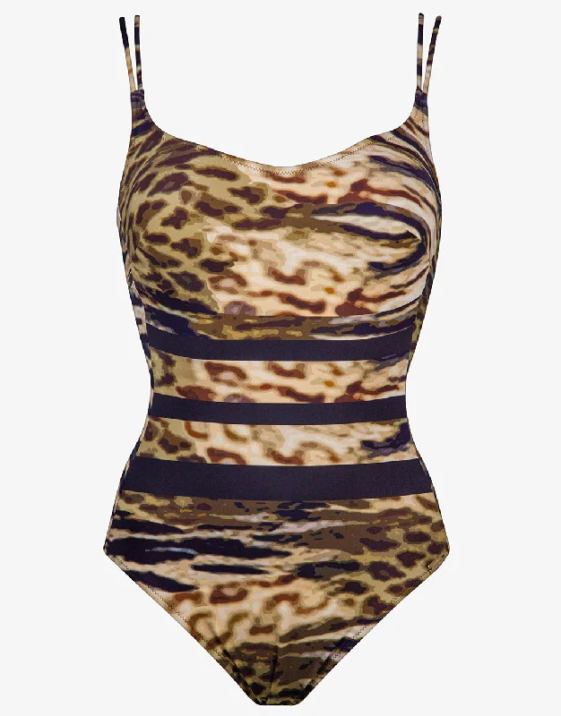 Edge Underwired Swimsuit - Tiger Camo