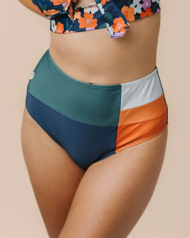 stylish striped swimwear-Finch Patch Bottom