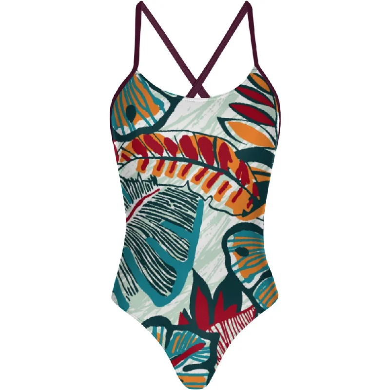 Flower Forest - Tieback One Piece Swimsuit