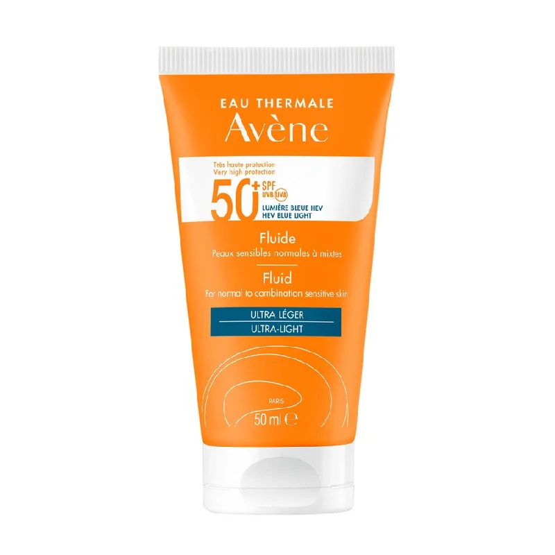 matte SPF sunscreen-Fluid Spf50+ 50ml Solaire Normal To Combination Sensitive Skin Avène