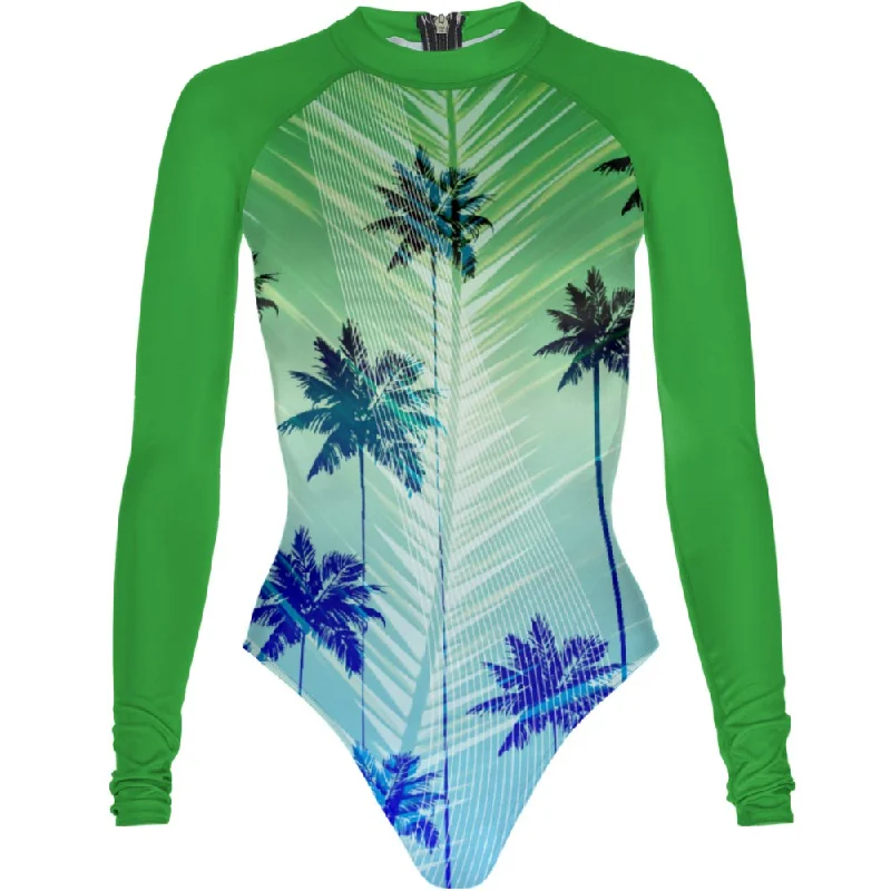 Green Paradise - Surf Swimsuit Classic Cut