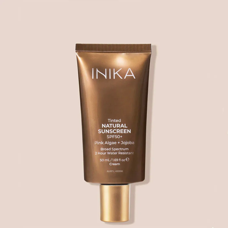 sheer finish sunscreen-INIKA Organic Tinted Natural Sunscreen SPF50+