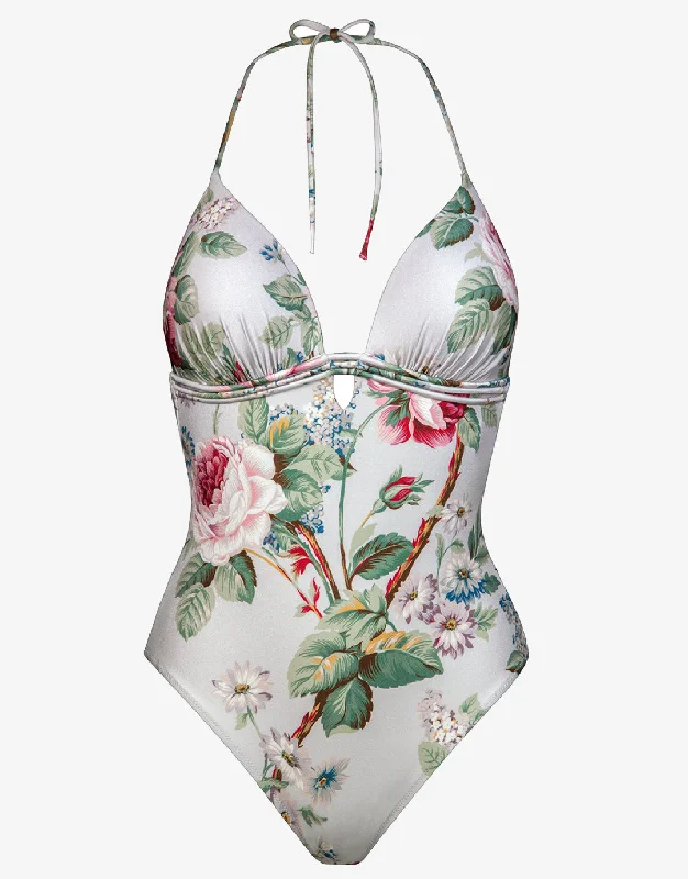 Liaison Halterneck Swimsuit - Silver Rose