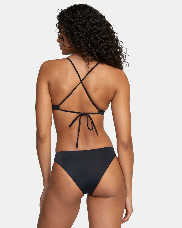 Medium Low-Rise Hipster Bikini Bottoms - RVCA Black