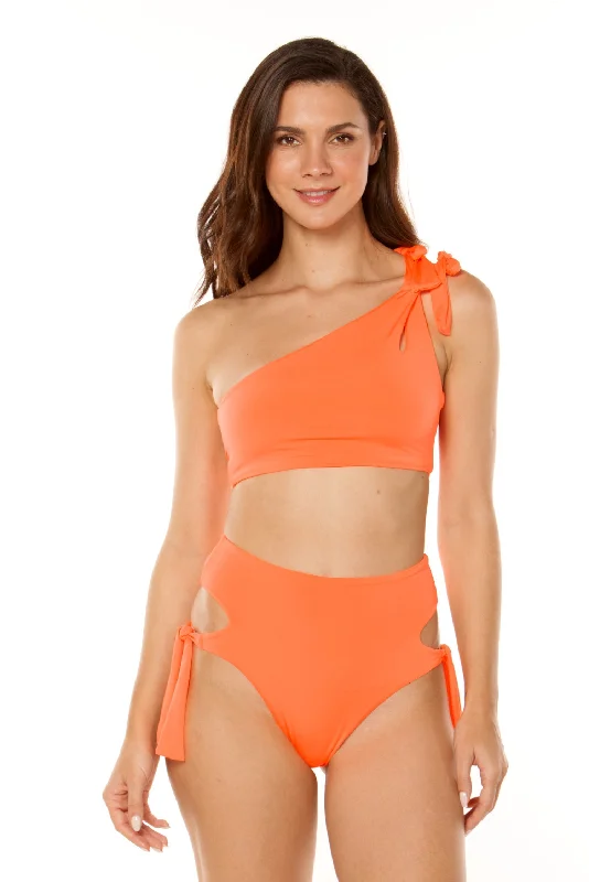 high-leg bikini suit-Orange Blas Bikini