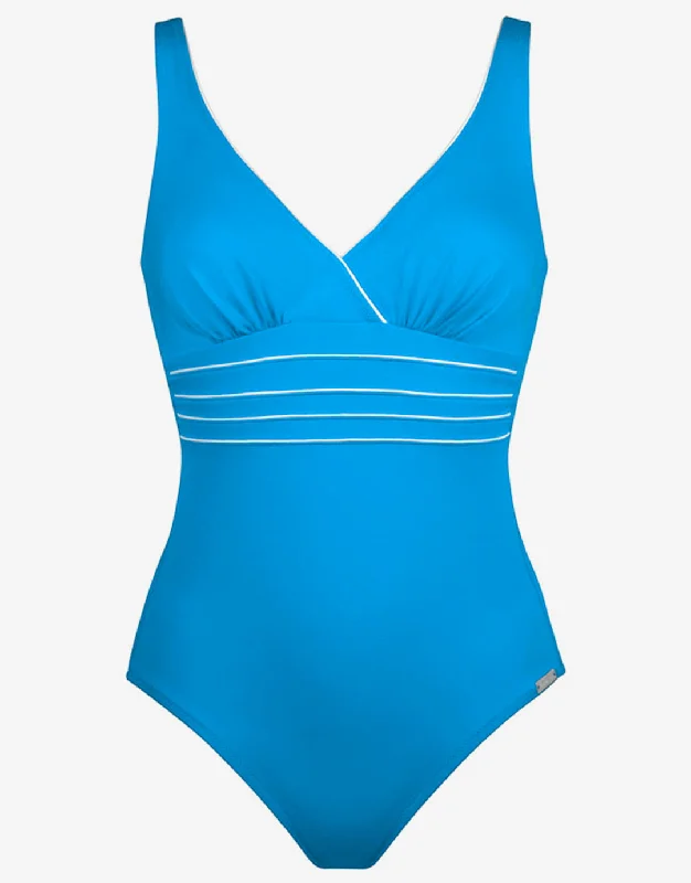 Parrot Bay Swimsuit - Aqua White