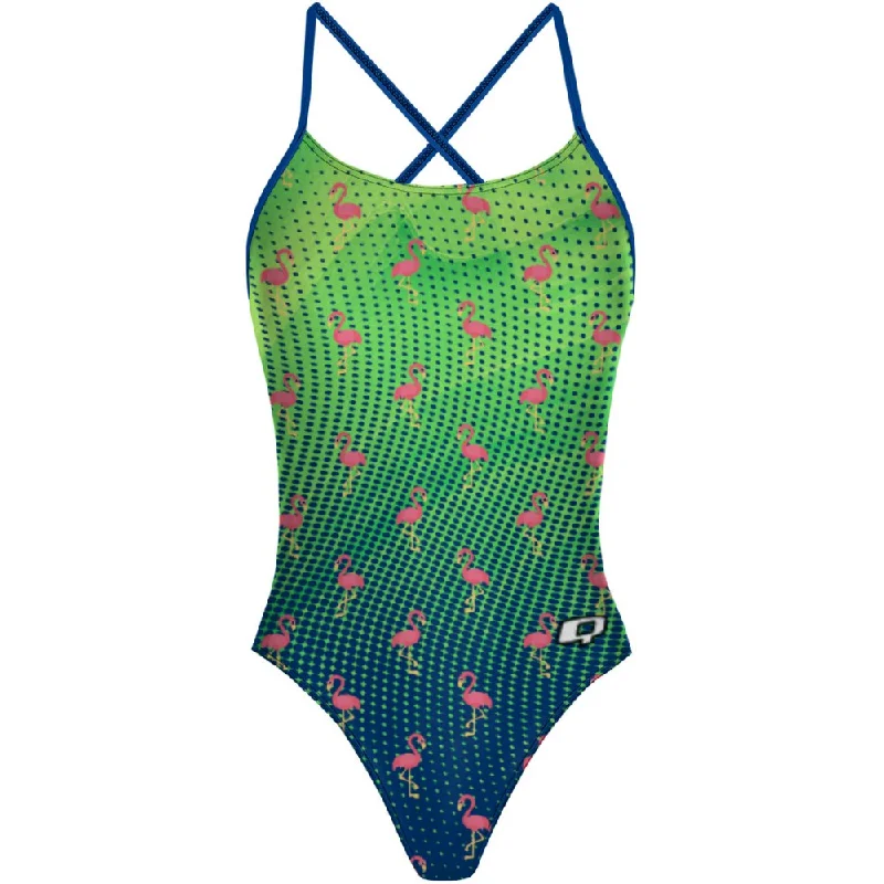 Party Flamingos - Q "X" Back Swimsuit