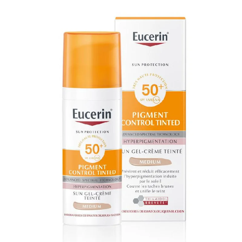 quick-dry sunscreen spray-PIGMENT CONTROL Tinted Gel-Cream SPF 50+ 50ml Sun Protection Eucerin