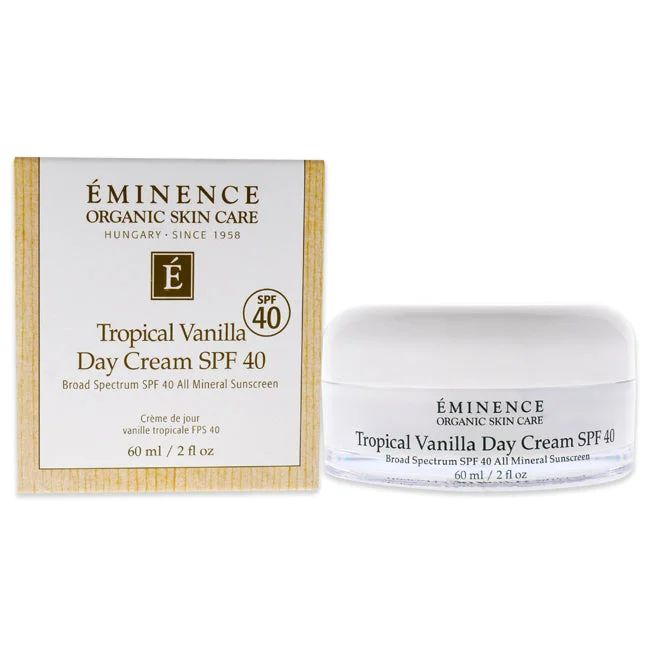 zinc-based sunscreen lotion-Eminence Tropical Vanilla Day Cream SPF 40 by Eminence for Unisex - 2 oz Sunscreen