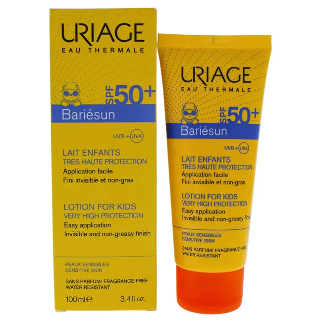 hypoallergenic sunscreen-Uriage Bariesun Milk Lotion For Kids SPF 50 by Uriage for Kids - 3.4 oz Sunscreen