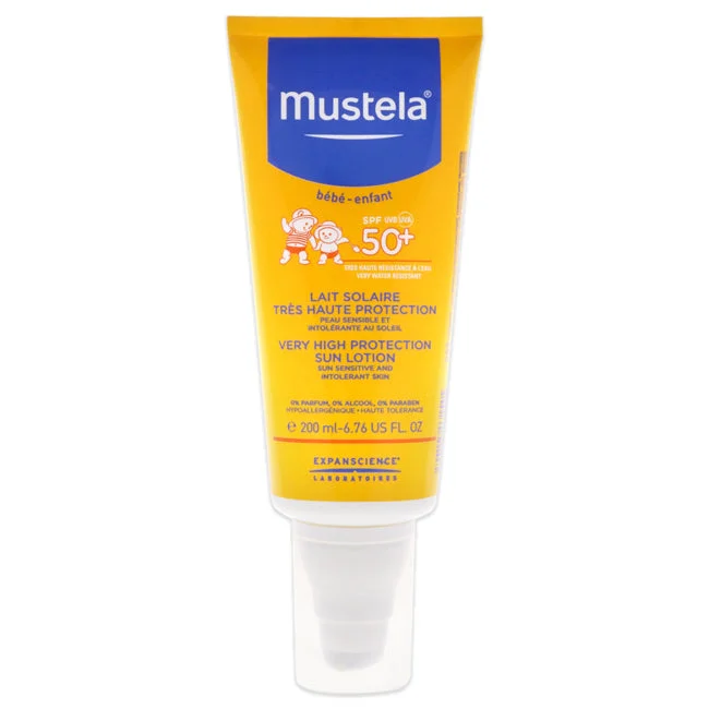 lightweight tinted sunscreen-Mustela Very High Protection Sun Lotion - SPF 50 by Mustela for Kids - 6.76 oz Sunscreen