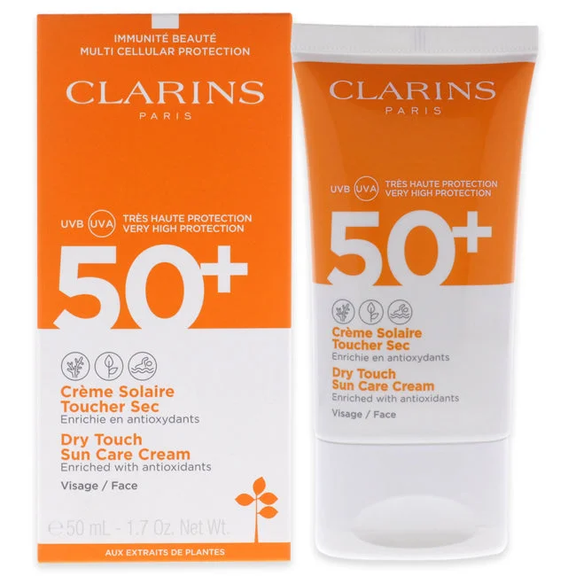 non-greasy sunscreen-Dry Touch Sun Care Cream SPF 50 by Clarins for Unisex - 1.7 oz Sunscreen