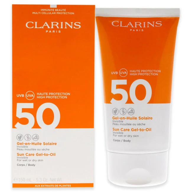 anti-aging sunscreen-Clarins Sun Care Gel-to-Oil SPF 50 by Clarins for Unisex - 5.3 oz Sunscreen