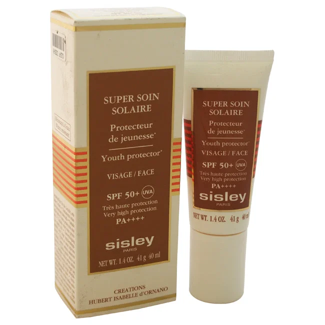 green sunscreen formula-Super Soin Solaire Facial Sun Care SPF 50 Plus UVA by Sisley for Unisex - 1.3 oz Sun Care