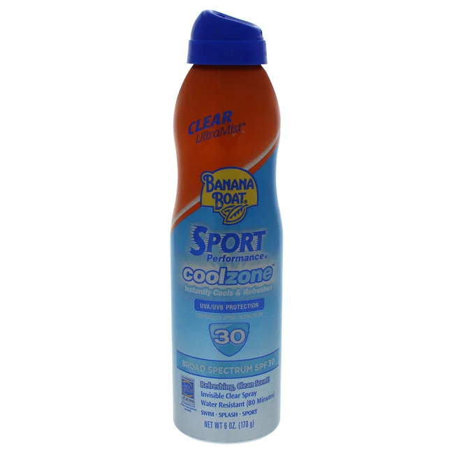 daily SPF 30 sunscreen-Banana Boat Sport Performance CoolZone Sunscreen SPF 30 by Banana Boat for Unisex - 6 oz Spray