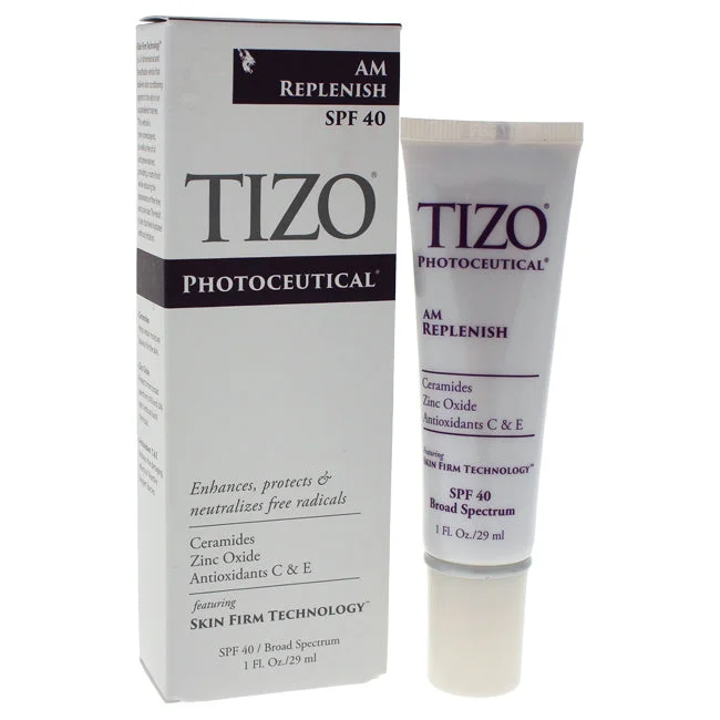 mineral zinc sunscreen-Tizo Photoceutical AM Replenish SPF 40 by Tizo for Unisex - 1 oz Sunscreen