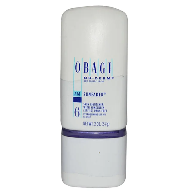 matte finish sunscreen-Obagi Obagi Nu-Derm #6 AM Sunfader Skin Lightener with Sunscreen SPF 15 by Obagi for Women - 2 oz Cream