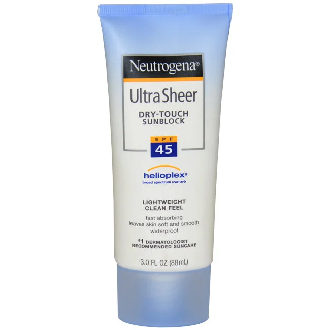 unscented sunscreen lotion-Neutrogena Ultra Sheer Dry Touch Sunblock SPF 45 by Neutrogena for Women - 3 oz Sunblock