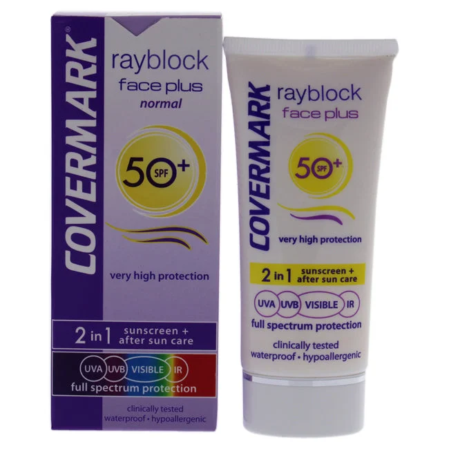 moisturizing sunscreen lotion-Covermark Rayblock Face Plus 2-in-1 Sunscreen Waterproof SPF50-Normal Skin by Covermark for Women - 1.69 oz Sunscreen