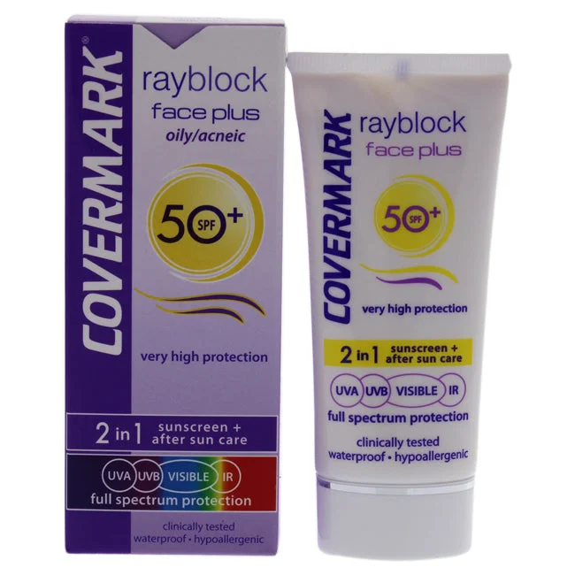 everyday sunscreen SPF 50-Covermark Rayblock Face Plus 2-in-1 Sunscreen Waterproof SPF50-Oily Skin by Covermark for Women - 1.69 oz Sunscreen