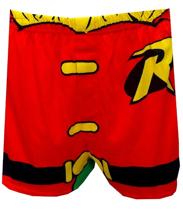 bold striped sun hat-Superheros Robin Boxers with Cape fro Men -Closeout