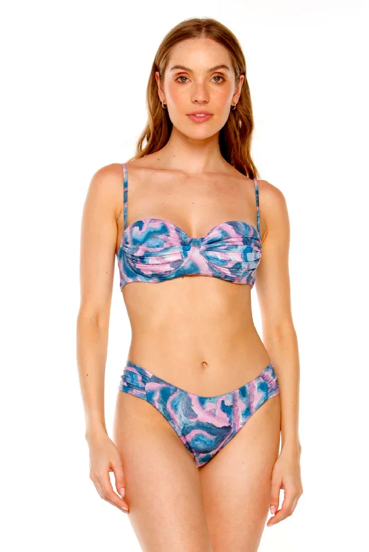 vibrant neon bikini-SELENE SATIN PETRO BLUE PRINT LATIN BIKINI