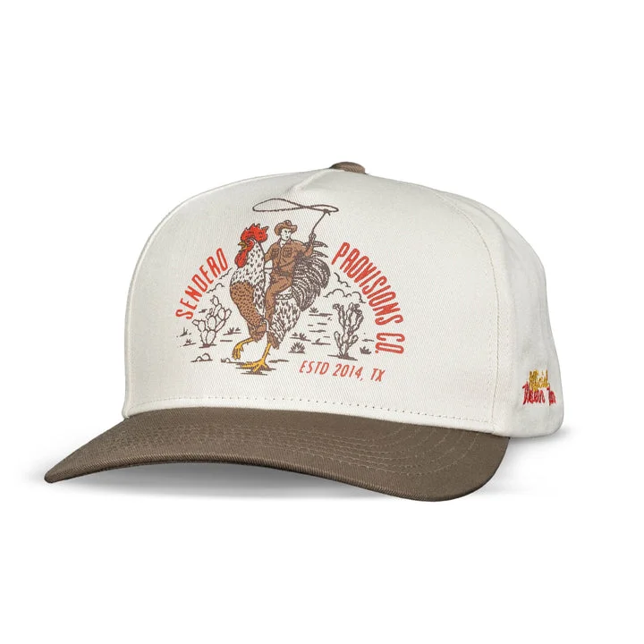 quick-dry visor sun hat-Official Western Hat - White / Brown