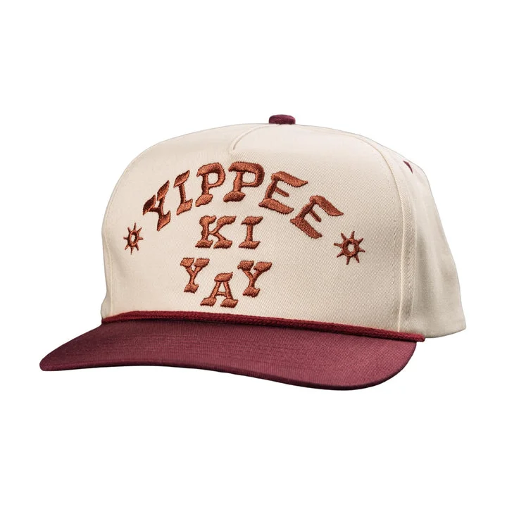 sporty mesh sun hat-Yippee Ki Yay Hat - White