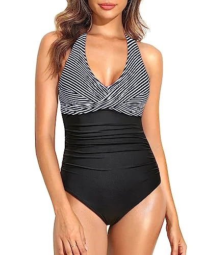 Sexy Plunge One Piece V Neck Swimwear