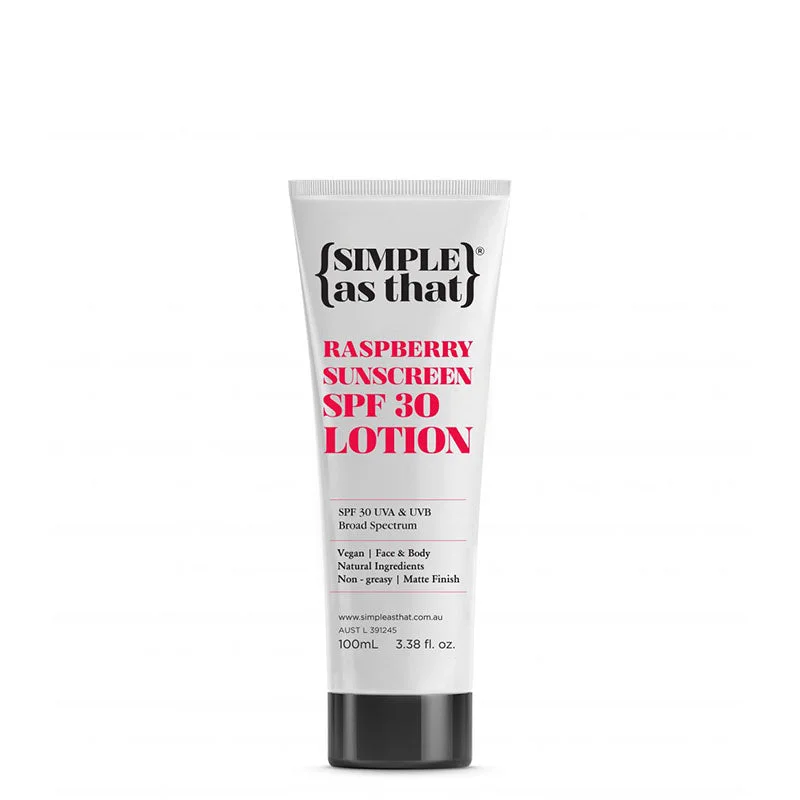 non-shiny sunscreen-{SIMPLE as that} Raspberry Sunscreen SPF30 Lotion