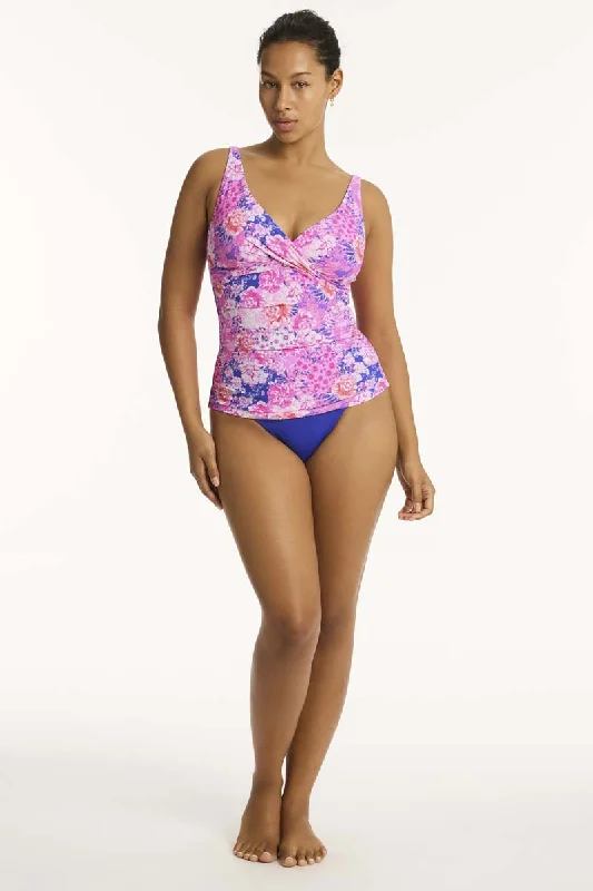 breathable swimwear set-Fiesta Cross Front Tankini