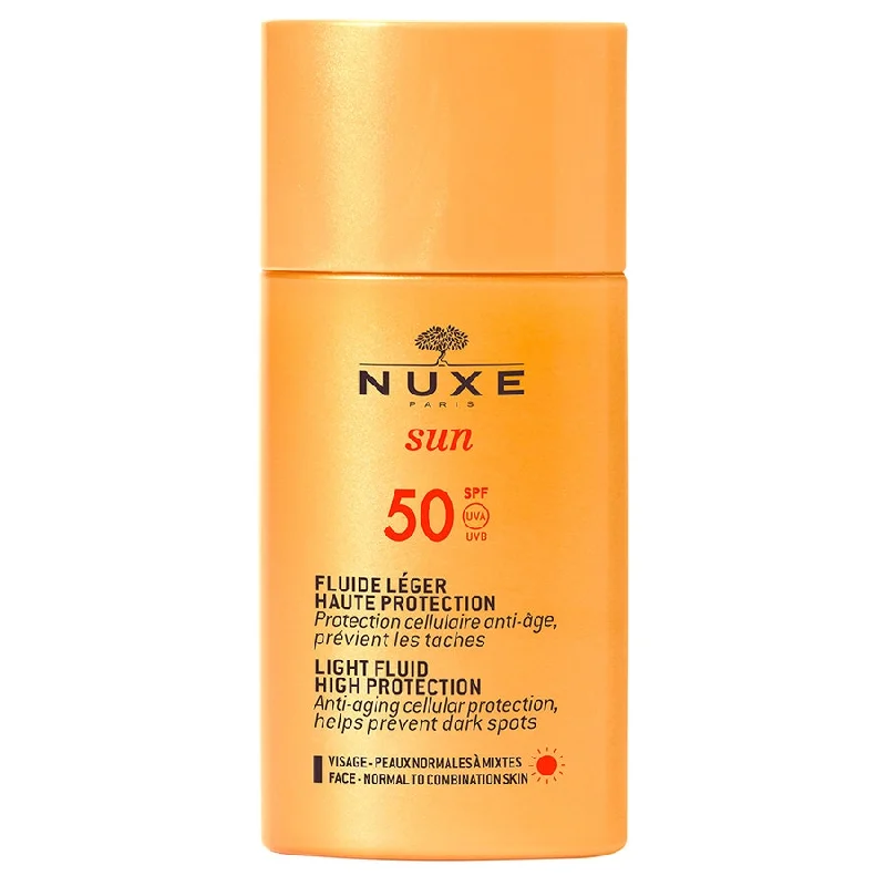 organic mineral sunscreen-SPF50 Light Fluid 50ml Sun Normal to Combination Skin Nuxe