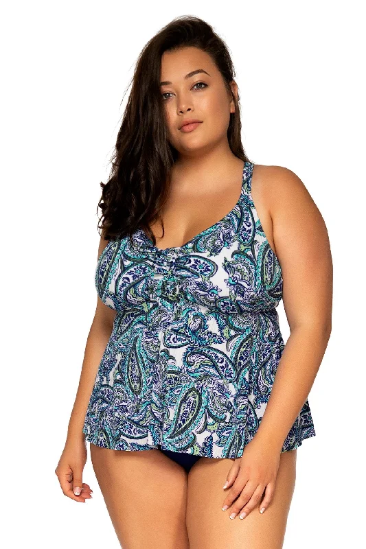 luxury designer swimwear-Sunsets Escape Cape Cod Marin Tankini