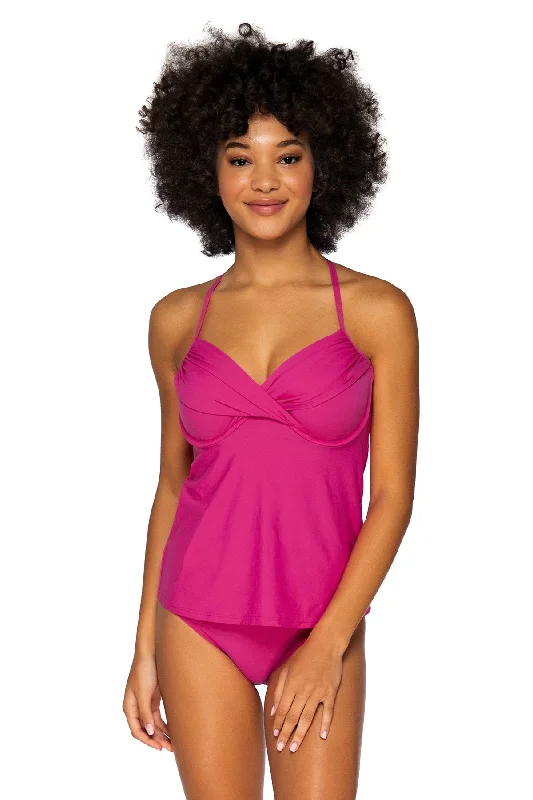 elegant swimwear cut-Sunsets Pitaya Crossroads Tankini Top