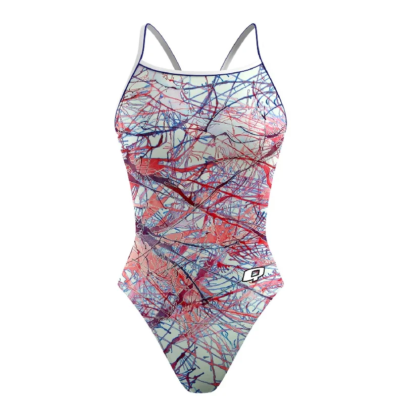 Thought En Rouge Deux - Sunback Tank Swimsuit